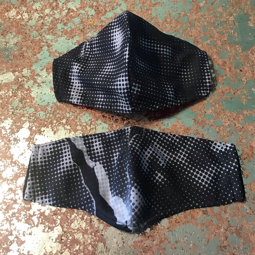 MEN’S AND KIDS MATCHING GRAY PRINT FACE MASK